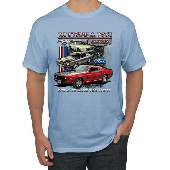 Wild Bobby Ford Mustang Untamed Spirit Mens Cars and Trucks Men Tee