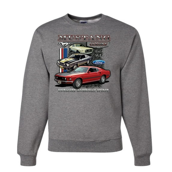 Wild Bobby Ford Mustang Untamed Spirit Mens Cars and Trucks Unisex Crewneck Sweatshirt
