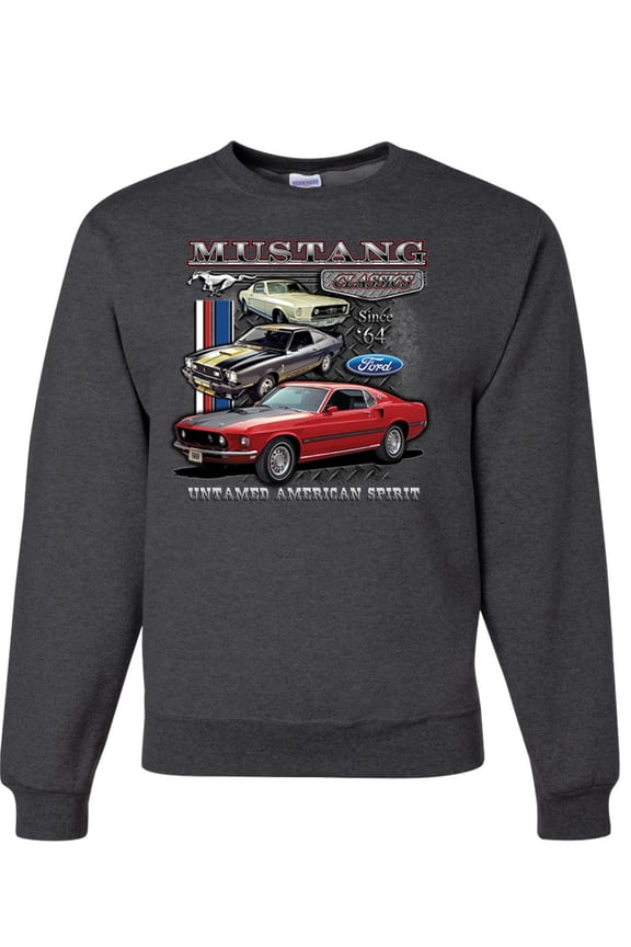Ford Mustang Untamed Spirit Mens Cars and Trucks Unisex Crewneck Sweatshirt