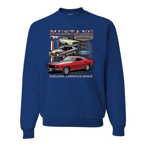 Wild Bobby Ford Mustang Untamed Spirit Mens Cars and Trucks Unisex Crewneck Sweatshirt