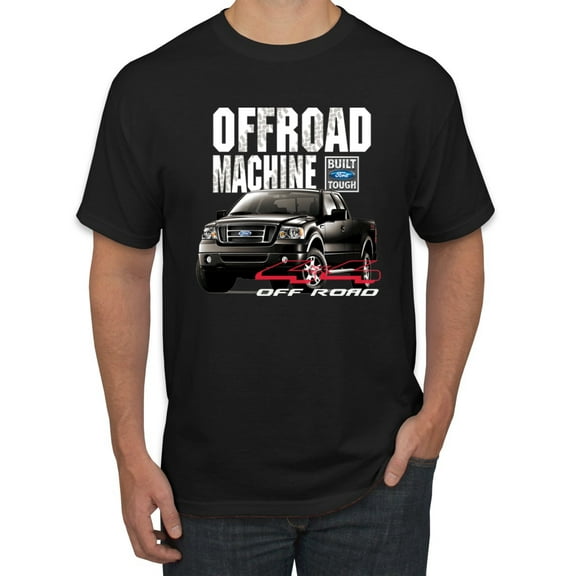 Wild Bobby, Ford Offroad Machine Classic Built Tough 4x4 Off Road, Cars and Trucks, Men Graphic Tee, Black, Small