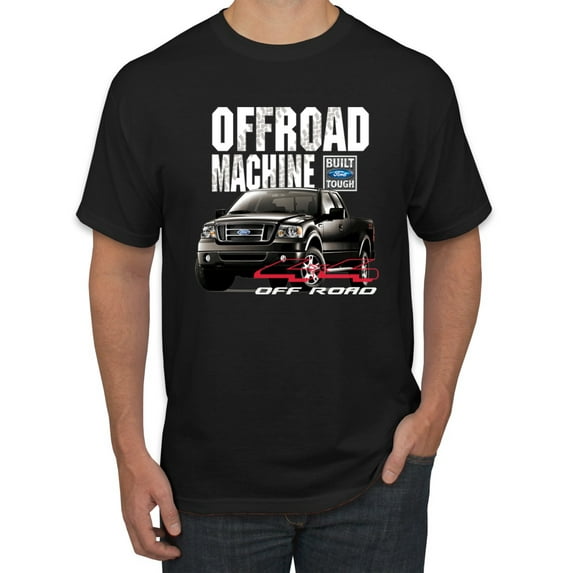 Wild Bobby, Ford Offroad Machine Classic Built Tough 4x4 Off Road, Cars and Trucks, Men Graphic Tee, Black, Small