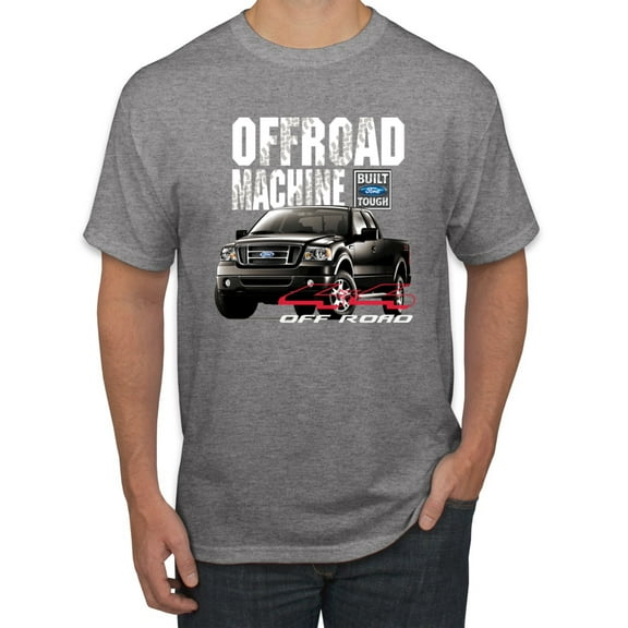 Wild Bobby, Ford Offroad Machine Classic Built Tough 4x4 Off Road, Cars and Trucks, Men Graphic Tee, Heather Grey, Small