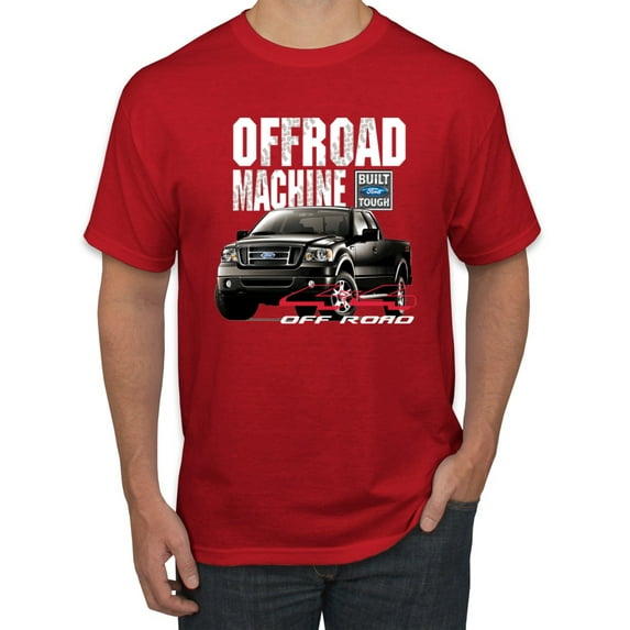 Wild Bobby, Ford Offroad Machine Classic Built Tough 4x4 Off Road, Cars and Trucks, Men Graphic Tee, Red, XX-Large