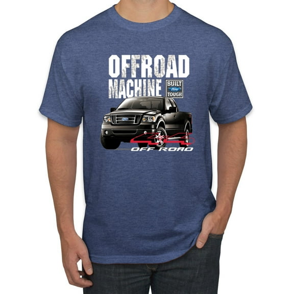 Wild Bobby, Ford Offroad Machine Classic Built Tough 4x4 Off Road, Cars and Trucks, Men Graphic Tee, Vintage Heather Blue, X-Large