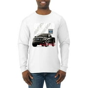 Wild Bobby, Ford Offroad Machine Classic Built Tough 4x4 Off Road, Cars and Trucks, Men Long Sleeve Shirt, White, Small