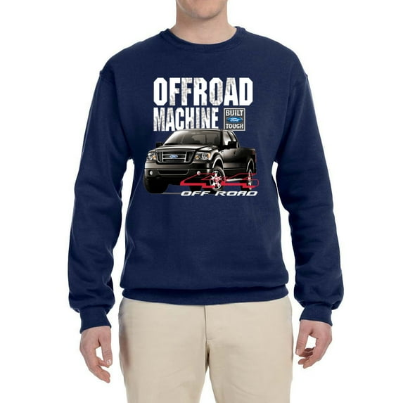 Wild Bobby, Ford Offroad Machine Classic Built Tough 4x4 Off Road, Cars and Trucks, Unisex Crewneck Graphic Sweatshirt, Navy, XX-Large