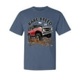 thumbnail image 1 of Wild Bobby, Ford Rare Breed 71 Bronco Truck Classic, Cars and Trucks, Garment-Dyed Washed Look Short Sleeve Tees, Navy, Small, 1 of 3