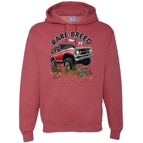Wild Bobby, Ford Rare Breed 71 Bronco Truck Classic Cars and Trucks Graphic Hoodie Sweatshirt