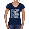 thumbnail image 1 of Wild Bobby Ford Shelby All-Over Cobra Women Standard V-Neck Tee, 1 of 6