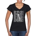 thumbnail image 1 of Wild Bobby Ford Shelby All-Over Cobra Women Standard V-Neck Tee, 1 of 6