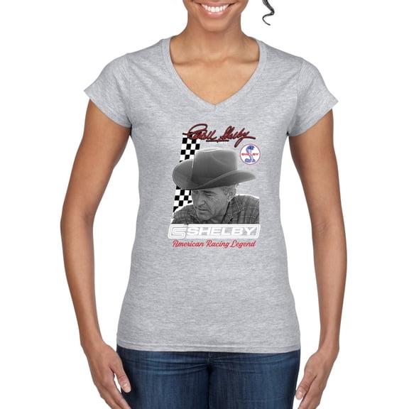 Wild Bobby Ford Shelby American Racing Legend Women Standard V-Neck Tee