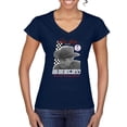 thumbnail image 1 of Wild Bobby Ford Shelby American Racing Legend Women Standard V-Neck Tee, 1 of 6