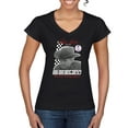 thumbnail image 1 of Wild Bobby Ford Shelby American Racing Legend Women Standard V-Neck Tee, 1 of 6