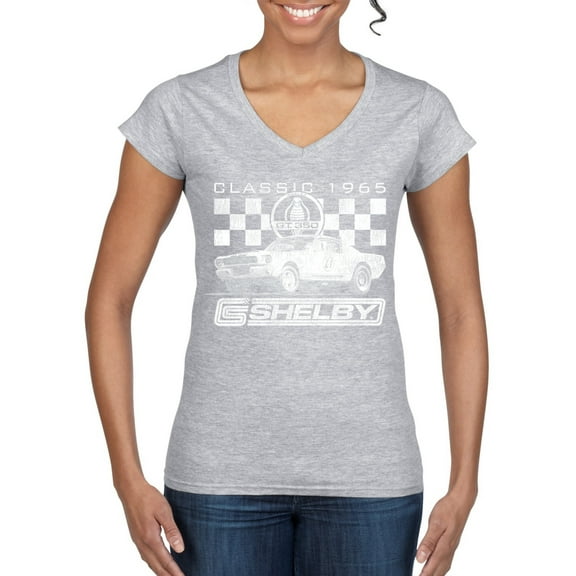 Wild Bobby Ford Shelby Classic 1965 GT Women Standard V-Neck Tee