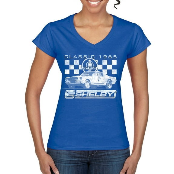 Wild Bobby Ford Shelby Classic 1965 GT Women Standard V-Neck Tee