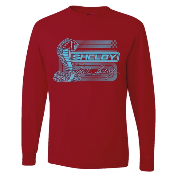 Wild Bobby Ford Shelby Cobra Retro Blue Logo Men Long Sleeve Shirt
