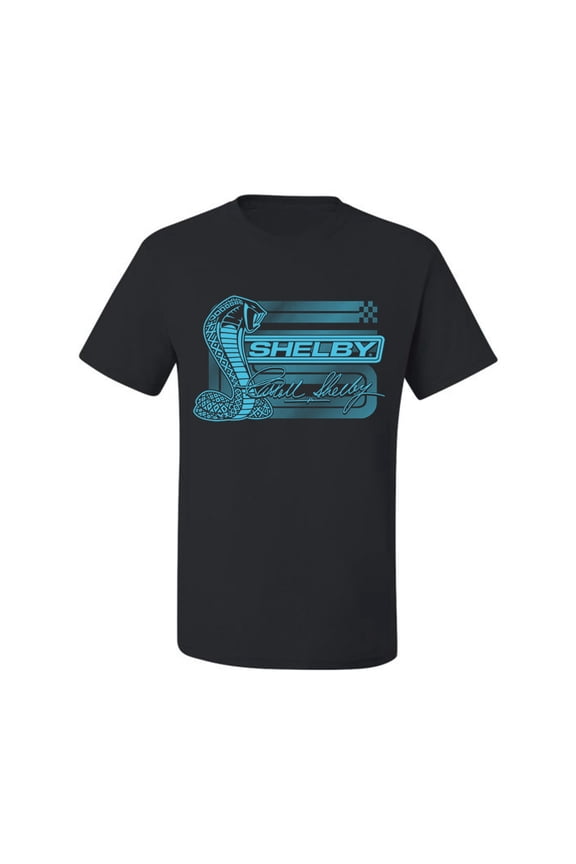 Ford Shelby Cobra Retro Blue Logo Men Tee
