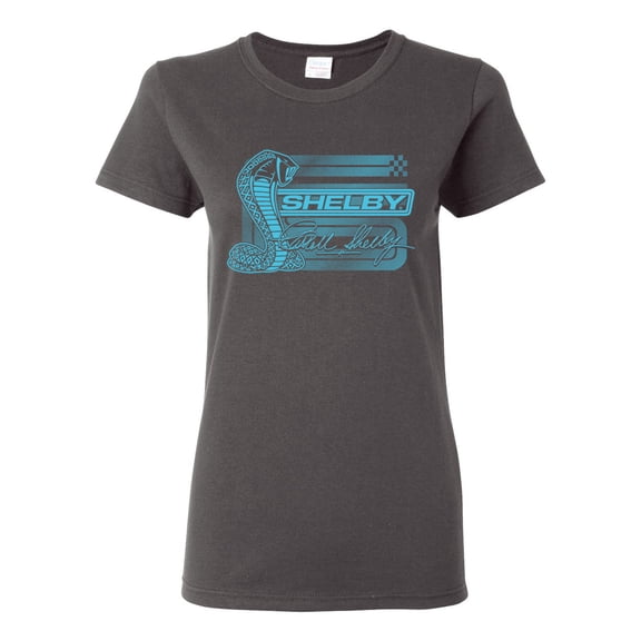 Wild Bobby Ford Shelby Cobra Retro Blue Logo Women Graphic Tee