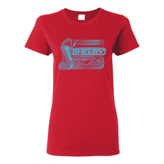 Wild Bobby Ford Shelby Cobra Retro Blue Logo Women Graphic Tee