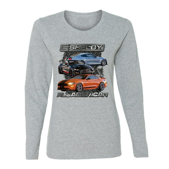 Wild Bobby Ford Shelby GT All American Women Graphic Long Sleeve Tee