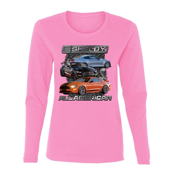 Wild Bobby Ford Shelby GT All American Women Graphic Long Sleeve Tee