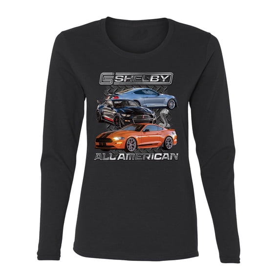 Wild Bobby Ford Shelby GT All American Women Graphic Long Sleeve Tee