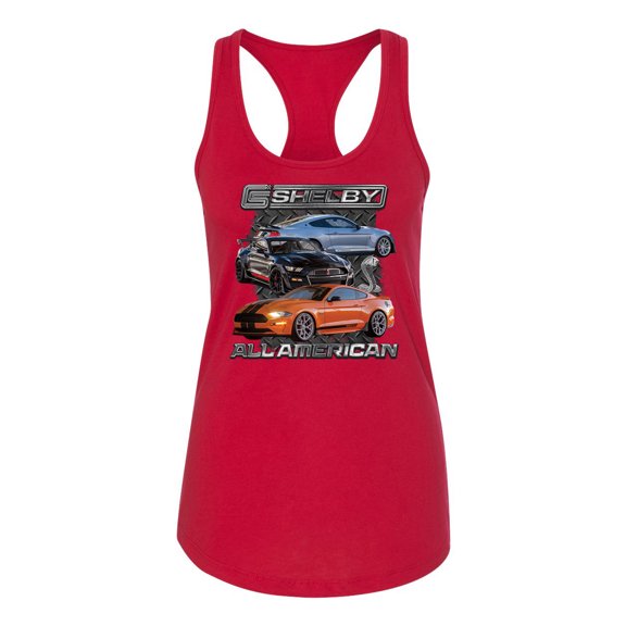 Wild Bobby Ford Shelby GT All American Women Racerback Tank Top