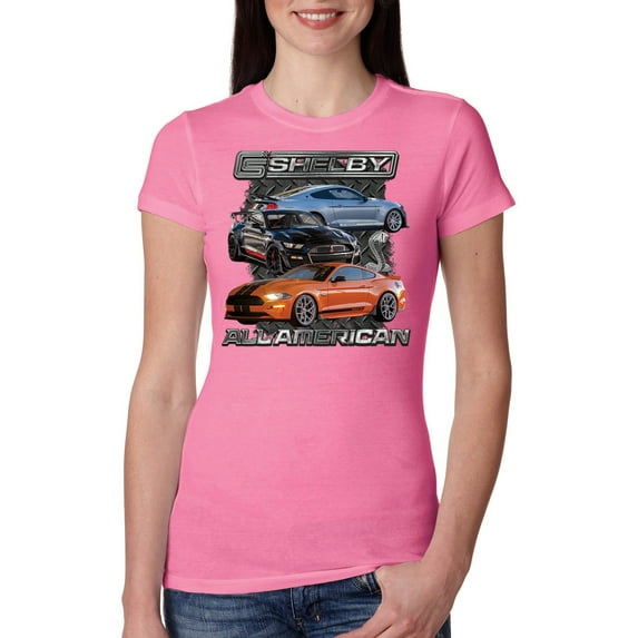 Wild Bobby Ford Shelby GT All American Women Slim Fit Junior Tee