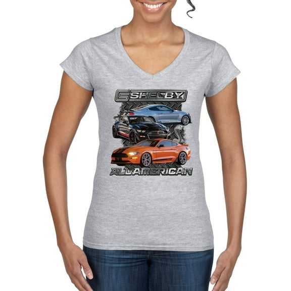 Wild Bobby Ford Shelby GT All American Women Standard V-Neck Tee