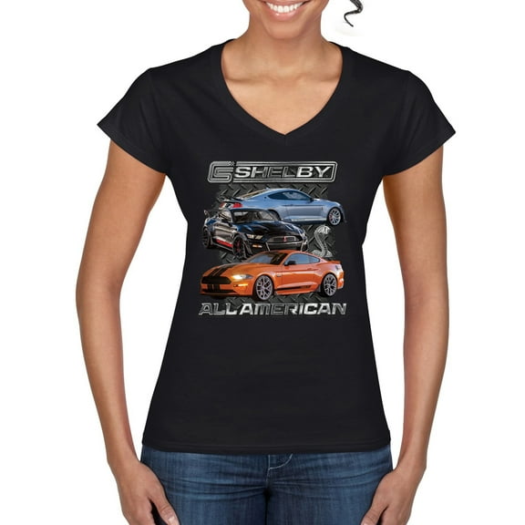 Wild Bobby Ford Shelby GT All American Women Standard V-Neck Tee