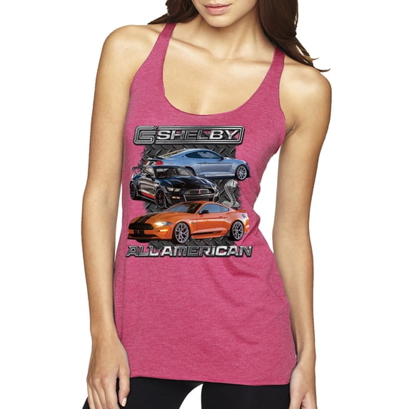 Wild Bobby Ford Shelby GT All American Women Tri-Blend Racerback Tank Top