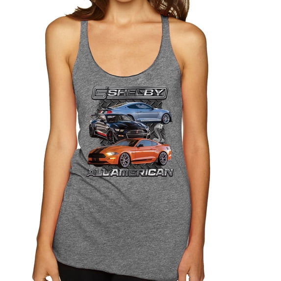 Wild Bobby Ford Shelby GT All American Women Tri-Blend Racerback Tank Top
