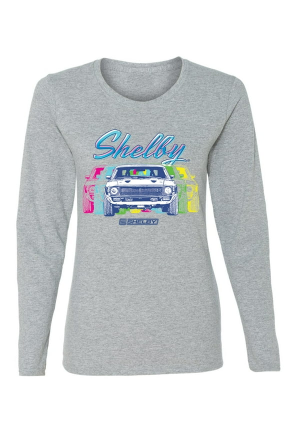 Ford Shelby GT Color Shift Retro Women Graphic Long Sleeve Tee