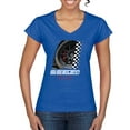 thumbnail image 1 of Wild Bobby Ford Shelby GT Rims Vintage Women Standard V-Neck Tee, 1 of 6