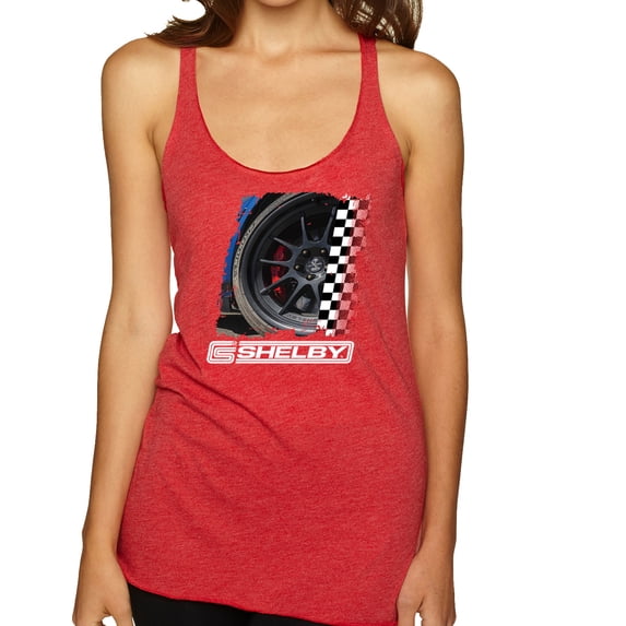 Wild Bobby Ford Shelby GT Rims Vintage Women Tri-Blend Racerback Tank Top