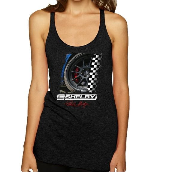 Wild Bobby Ford Shelby GT Rims Vintage Women Tri-Blend Racerback Tank Top