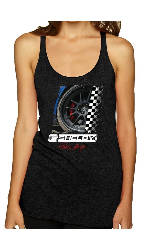 Ford Shelby GT Rims Vintage Women Tri-Blend Racerback Tank Top