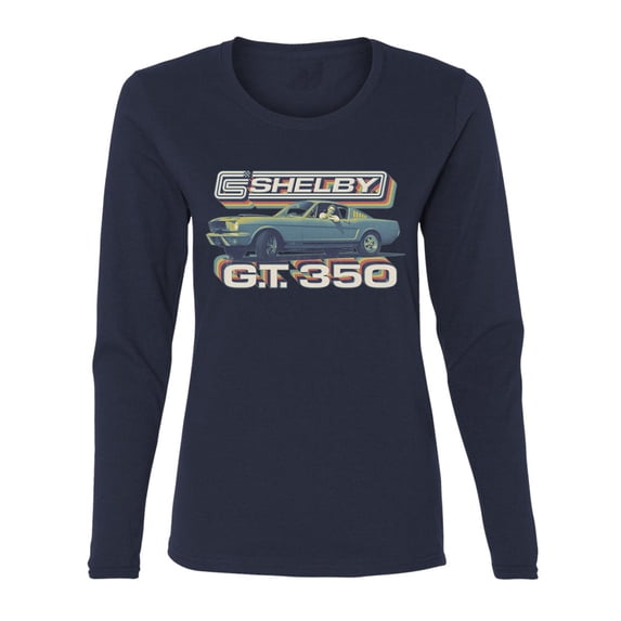 Wild Bobby Ford Shelby GT350 Retro Colorshift Women Graphic Long Sleeve Tee