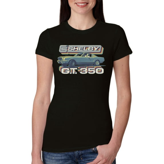 Wild Bobby Ford Shelby GT350 Retro Colorshift Women Slim Fit Junior Tee