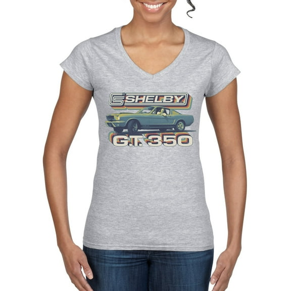 Wild Bobby Ford Shelby GT350 Retro Colorshift Women Standard V-Neck Tee
