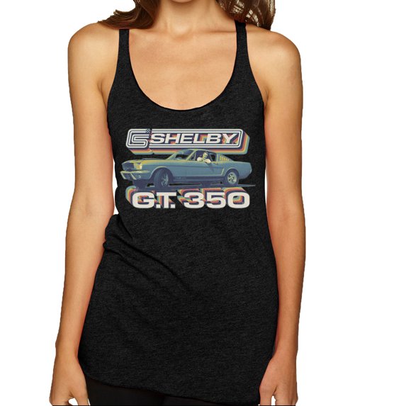 Wild Bobby Ford Shelby GT350 Retro Colorshift Women Tri-Blend Racerback Tank Top