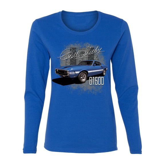 Wild Bobby Ford Shelby GT500 Vintage Mustang Women Graphic Long Sleeve Tee