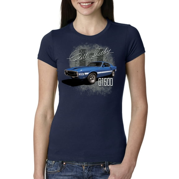 Wild Bobby Ford Shelby GT500 Vintage Mustang Women Slim Fit Junior Tee