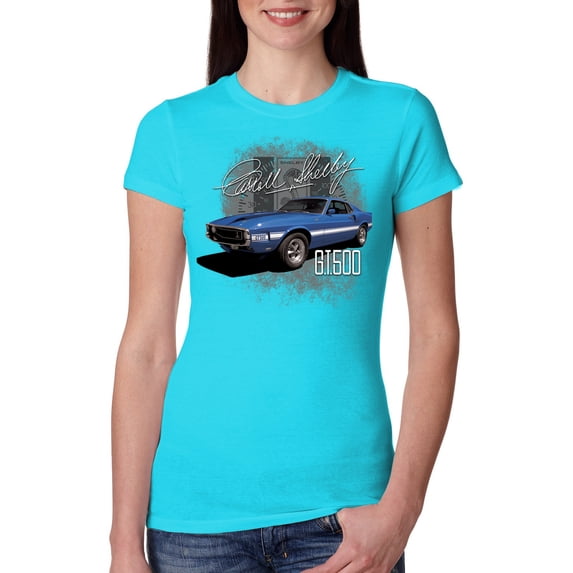 Wild Bobby Ford Shelby GT500 Vintage Mustang Women Slim Fit Junior Tee