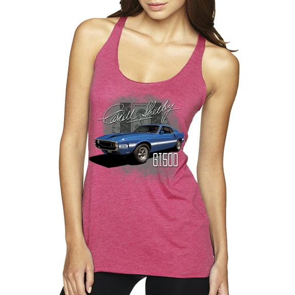 Wild Bobby Ford Shelby GT500 Vintage Mustang Women Tri-Blend Racerback Tank Top