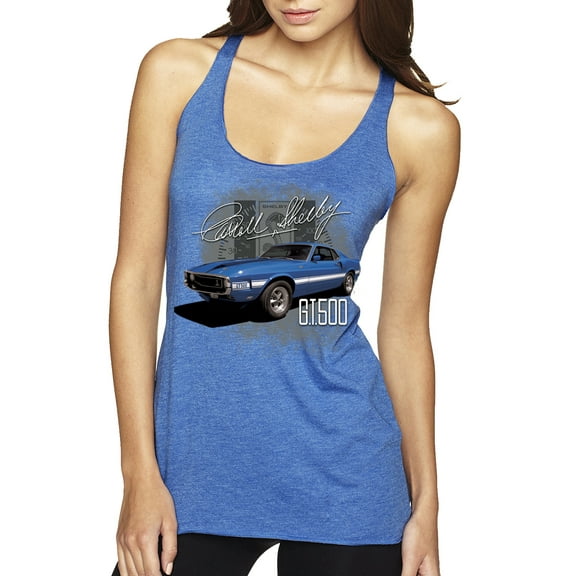Wild Bobby Ford Shelby GT500 Vintage Mustang Women Tri-Blend Racerback Tank Top