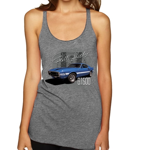 Wild Bobby Ford Shelby GT500 Vintage Mustang Women Tri-Blend Racerback Tank Top