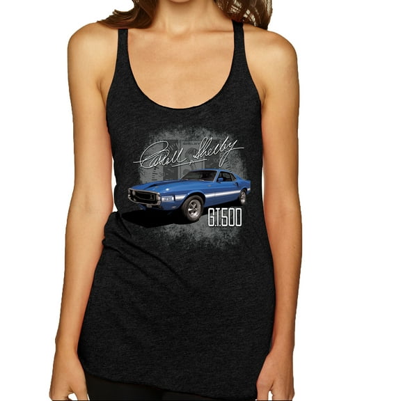 Wild Bobby Ford Shelby GT500 Vintage Mustang Women Tri-Blend Racerback Tank Top