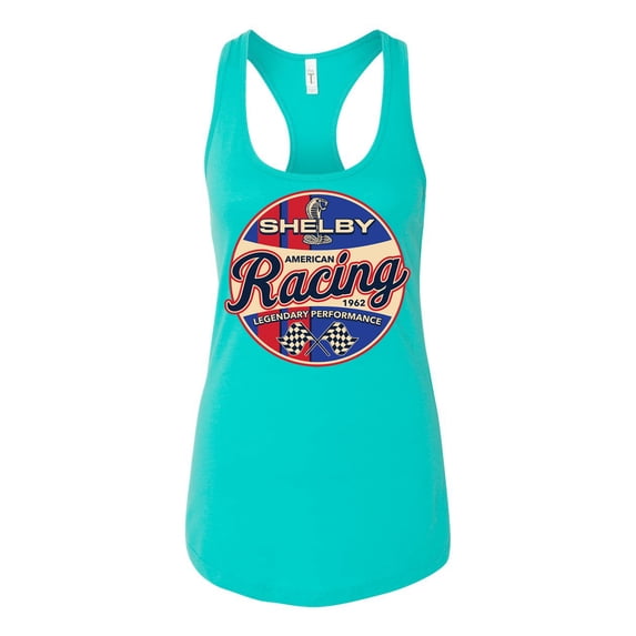 Wild Bobby Ford Shelby Racing Legendary Performance 1962 Women Racerback Tank Top